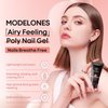 modelones Poly Nail Gel Builder Nail Extension Gel Nude Nature Color Light Apricot Acrylic Nails Enhancement Thickening Trendy Nail Art Design Salon Professional Technician Tool 50ML 1.76oz