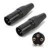 WJSTN-024 XLR to 1/4 TRS Stereo Adapter, 6.35mm Dual Channel to 3-pin XLR Male, XLR to 1/4 Stereo Balanced Microphone Stereo Audio Converter AdapterCable 2Pack (6IN)