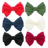 6 Pack Solid Color 5.2'' Bow Clips Women Hair Barrettes Hair Accessories