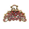 Fashion Vintage Rhinestone Metal Alloy Fancy Hair Claw Jaw Clips Pins - Retro Chic Hair Updo Grip Hair Catch Barrette Hair Accessories for Women (Red)