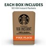 Starbucks VIA Instant Coffee—Medium Roast Coffee—Pike Place Roast—100% Arabica—1 box (50 packets)
