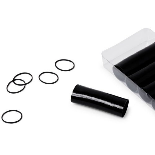 Gimme Beauty - Elastic Stacks - Black Elastic Hair Ties - Non-Slip Rubber Bands & Braid Accessories - No Tearing, Ripping + Easy for Travel - Black (320 Count)