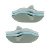 Sailing Sharks Bath Toy - 6 Piece Set - Fun Baby Bath Toys for 10-12 Months - Toddlers 1-3 Years - Kids 4-6 Years - Mold Free Silicone - Sailboat Shape for Child Learning & Development