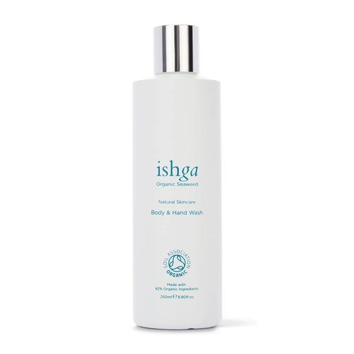 Ishga Body & Hand Wash | Natural & Organic Skincare | Scottish Seaweed | Lavender, Rose Geranium, Lemongrass | Vegan, Cruelty-Free | 8.45fl oz (250ml)