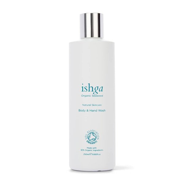 Ishga Body & Hand Wash | Natural & Organic Skincare | Scottish Seaweed | Lavender, Rose Geranium, Lemongrass | Vegan, Cruelty-Free | 8.45fl oz (250ml)