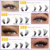 EYDEVRO Fluffy Lash Clusters Kit 30D40D50D60D Lash Extension Kit Cluster Eyelash Extension Kit 10-14mm D Curl Individual Lashes Kit Cluster Lashes with Waterproof Lash Bond and Seal Lash Tweezers