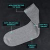 Debra Weitzner Diabetic Socks For Men and Women Loose Fit Non-Binding Cotton Crew Socks 6 Pairs