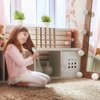 1: 12 Dollhouse Miniature Wooden Storage Rack 16 Grid Shelves Doll House Wall Rack Bookshelf Display Dollhouse Furniture Accessories