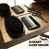 NURINA Beard Grooming Kit – Wooden Beard Comb for Men – Natural Boar Bristle Beard Brush – Stainless Steel Beard Scissors – Travel-Friendly Beard Shaping Tool Kit - Moustache Comb - Beard Kit For Men