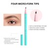 LUCKY MEET 2-In-1 Eyebrow Pencil, Micro-Fork Tips Liquid Eyebrow pen & Ultra-fine Brow Pencil, Dual-ended, Quick and Precise Brow Definition Brow Pen, Eye Makeup Gifts for Women, Chestnut