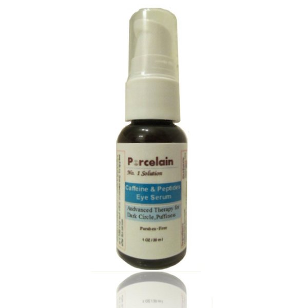 Caffeine & Peptides Eye Serum Enriched with Argireline®, Eyeseryl®, Haloxyl®, Coenzyme Q10, Caffeine, Vitamin C &E, Hyaluronic Acid Intensive Treatment for Dark Circles, Puffy Baggy Eye 1 oz