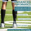 CompressionZ 20-30 mmHg Knee High Compression Socks, White, S