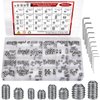 360 Pcs 25 Size Set Screw Assortment Kit Metric & SAE Allen Set Screws for Bathroom Fixture 304 Stainless Steel Internal Hex Drive Cup-Point for Door Knob, Faucets(M3-M8, 1/8"-40 to 5/16"-18)