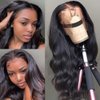 mdgfge Body Wave Wig Synthetic Wavy Brazilian Virgin Body Wave Human Hair Wigs for Black Women Long Curly Black Wig Hair Extensions Natural Black Color (26 inch)