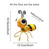 Cruis Cuka Metal Yard Art Cute Bee Garden Decor for Outside Pot Hugger Lawn Ornaments Patio Decor-Set of 4