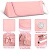 Large Hair Tools Travel Bag and Heat Resistant Mat, 2-in-1 Hair Travel Bag for Curling Iron, Flat Irons, Straighteners, Hanging Travel Hair Tool Bag Travel Essentials for Women, Hangable Handles, Pink
