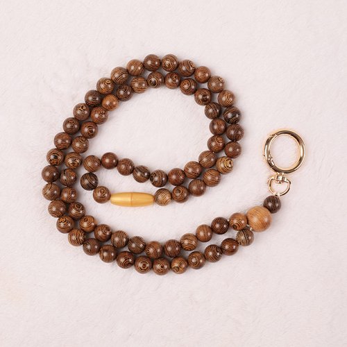 Smongdelis Wood Beaded Lanyards for Id Badges Holder, Teacher Breakaway Lanyard Boho Keychain Id Lanyard for Women