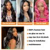 FASCARA 13x4 Body Wave Lace Front Wigs Human Hair Pre Plucked 180% Density HD Transparent Lace Frontal Wigs Human Hair for Women 9A Glueless Wig Human Hair with Baby Hair 18Inch Natural Color