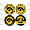 VictoryStore Coasters - University of Iowa Hawkeye Fan Coaster Set Design 3, Set of 4 Coasters