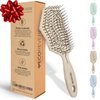 Detangler Brush For Women, Men & Kids - Anti-Static Detangle Hair Brush - Vented brush with 360° Flex Gently Removes Knots, Dry and Wet Brush Detangling Brush For Thick, Fine, Natural & Curly Hair
