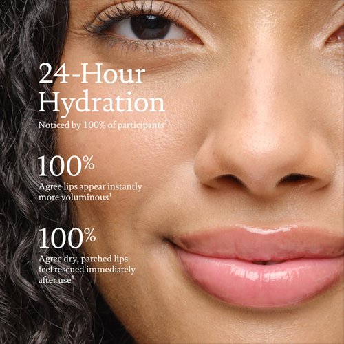 Biossance, Pro-PeptideTM Lip Perfector, squalane + peptides and hyaluronic acid treatment for lips, moisturizing daily lip balm for smooth lips, Blush Quartz - PINK, 1 count