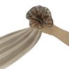 Full Shine 18 Inch Sew In Hair Extensions Real Human Hair Blonde Human Hair Bundles Genius Weft Hair Extensions Color Ash Blonde Highlight Bleach Blonde Hair Weft Hand Tied Double Weft Extensions 50G