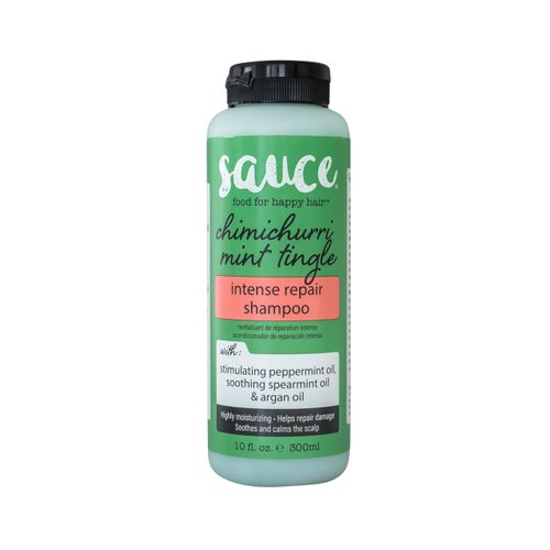 SAUCE BEAUTY Intense Repair Shampoo - Chimichurri Mint Tingle Hair Repair Shampoo - Hydrating Shampoo for Damaged Hair - Paraben and Sulfate-Free Hair Shampoo With Argan & Peppermint Oil (10 Fl Oz)