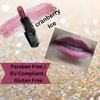 BEAUTIFUL BY KPD Pearl Lipsticks for Women | Sparkling, Moisturizing | Vitamin E, Castor Oil, Candelilla & Carnauba Wax | Paraben & Gluten-Free | 3 Colors (Cranberry Ice 4.25g)