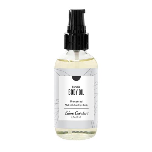 Edens Garden Unscented Bath & Body Oil – Gentle Moisturizer with Pure Vitamin E, Coconut Oil & Camellia Seed Oil for Sensitive Skin – After Shower Hydrating Formula for Men & Women, 2 fl oz (59 ml)