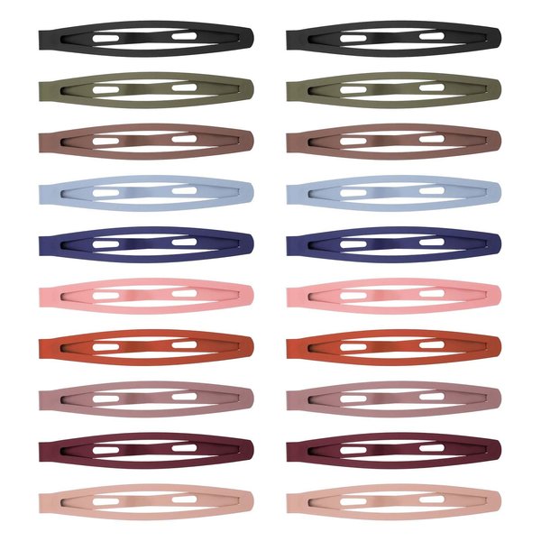 Giantree 20 Pcs Snap Hair Clips for Women, Metal Hair Barrettes Non-Slip 2.5" Hair Snap Clips for Women Thick and Thin Fine Hair (10 colors)
