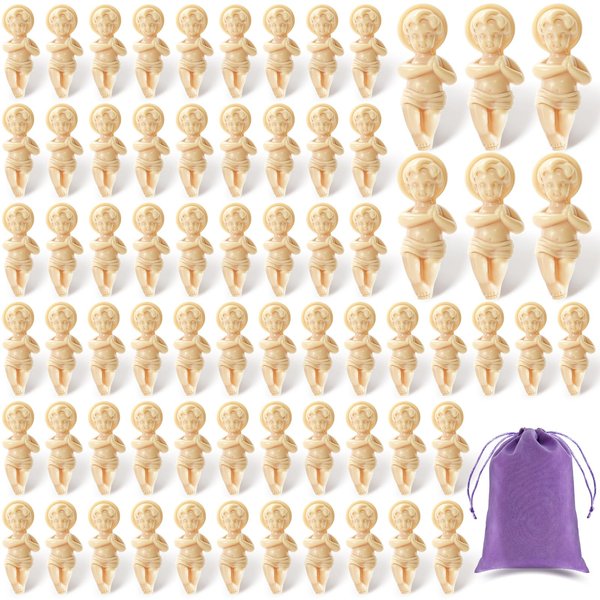 JUXINGDAZYF Baby Jesus Figurine 1.5'' King 72Pack Cake Figure with Gift Bag Resin Mini Jesus Figures Figurines Party Cake Toppers Decorations Religious Gifts
