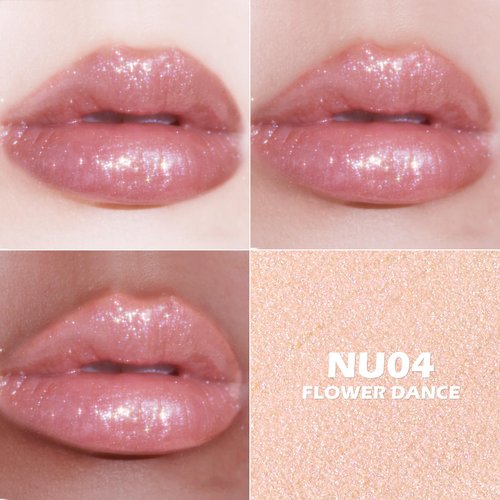 FOCALLURE Moisturizing Shiny Lipstick,Pearl Shimmery Finish,Hydrating Tinted Lip Balm with Creamy Texture,Long Lasting High Pigmented Lip Stain,Flower Dance