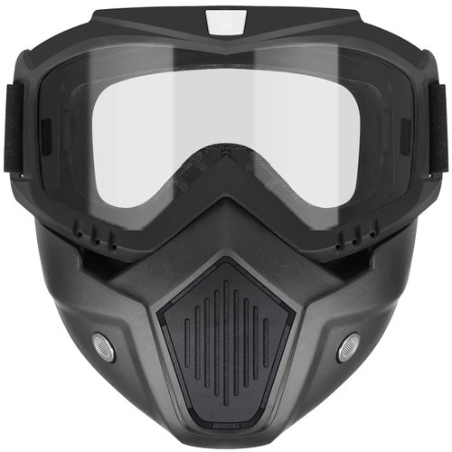 YScare Tactical Mask Compatible with Nerf Rival, Apollo, Zeus, Khaos,Atlas, & Artemis Blasters Rival Airsoft Mask,Black Detachable Masks with Goggles for Shooting Game Cycling Christmas Cosplay Party…