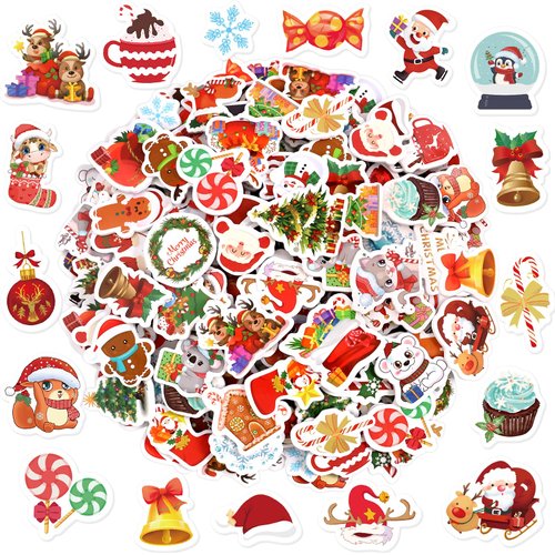 Christmas Foam Stickers for Kids Shapes Christmas Craft Sticker Merry Christmas Self Adhesive Sticker for Holiday Party Decoration Art Craft Supplies 300 Pcs