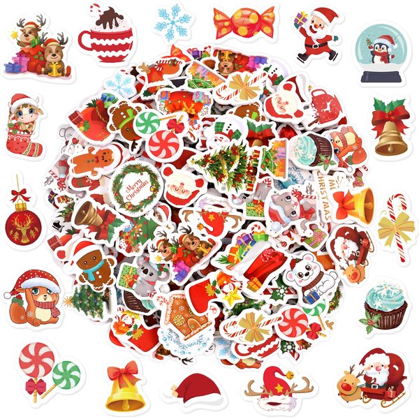 Christmas Foam Stickers for Kids Shapes Christmas Craft Sticker Merry Christmas Self Adhesive Sticker for Holiday Party Decoration Art Craft Supplies 300 Pcs