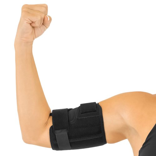 Vive Bicep Brace Compression Sleeve for Tendonitis - Upper Arm Tricep & Bicep Support Brace for Pain Relief - Comfortable, Lightweight, & Adjustable Wrap for Recovery, Rehab, or Workouts (Medium)