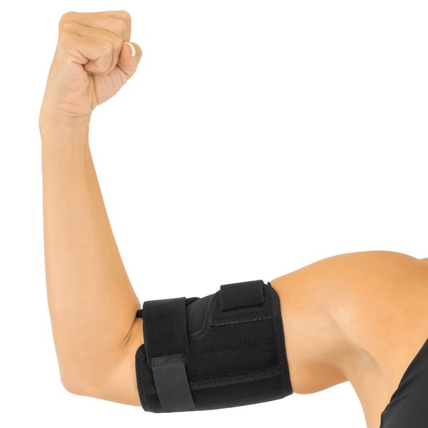 Vive Bicep Brace Compression Sleeve for Tendonitis - Upper Arm Tricep & Bicep Support Brace for Pain Relief - Comfortable, Lightweight, & Adjustable Wrap for Recovery, Rehab, or Workouts (Medium)