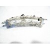 Silver filigree hair clip barrette with purple crystals bridal hair clip