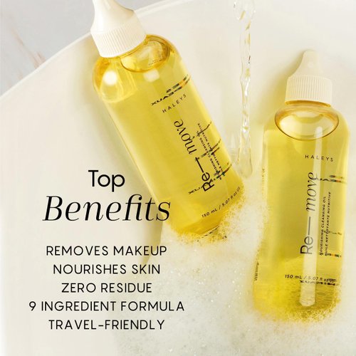 HALEYS Cleansing Oil, VEGAN KOREAN Formula, Removes Waterproof Makeup, Sunscreen, Impurities, Unclog pores, Gentle & Nourishing Makeup Removal with Olive Oil & Vitamin E - All Skin Types (Sensitive)