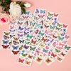 20 Sheets/198pcs Butterfly Temporary Tattoos, Butterfly Face Stickers Waterproof Body Art Fairy Butterfly Tattoos for Women Girls Eyes Face Makeup Decoration Party Favors
