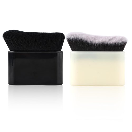 2pcs Self Tanning Brushes, Liquid Foundation Body Makeup Tanner Blending Brushes Self Tan Brush Applicator for Body Face (Black, White)