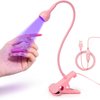krofaue UV Nail Polish Curing Lamps, Gel UV Gooseneck Nail Lamp 3W 5V Gel Nail Polish UV Light with 4 Levels Setting Lamp Clip Professional Nail Dryer for Gel Polish Curing Nail Tips Art Tools