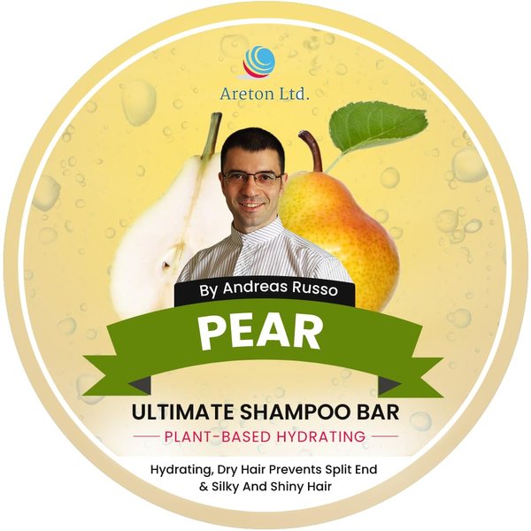 HandMade Solid Shampoo Bar – Natural Shampoo Bar and conditioner For Dry Hair, Hair Nourishment, Prevents Spilt Ends With Plant Based Hydrating SLS Free Shampoo Bar (Pear)