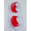 Alluring Synthetic Mink Lashes Reusable Strip False Eyelashes Cat-Eye, Fun Colored 3D Look Lashes, 2 Layers (Glamorous Red)