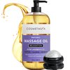Lavender Relaxation Massage Oil with Massage Roller Ball - No Stain 100% Natural Blend of Spa Quality Oils for Calming, Aromatic, Soothing Massage Therapy