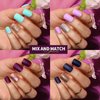 Teenitor Short Press On Nails,360Pcs Matte Acrylic Short Square Fake Nails Full Cover, Glitter Press-On False Nails, Short Press On Manicure