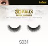 Laflare Silk Lashes 3D FAUX MINK Eyelashes, Light, Reusable, Handmade, Natural Looking, Professional Easy to Apply Eyelashes in a Knitted Style3-3 PACKS BUNDLE SPECIAL (3, SD31)