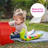 Edushape Melody Snaily, Musical Plush Toy - Soft Snail Infant Musical Animal with Sound Keyboard & Straps for Attaching to Car, Crib or Stroller On the Go - Musical Sensory Developmental through Sound