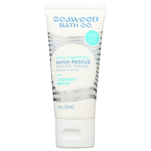 The Seaweed Bath Co. Ultra-Hydrating Hand Rescue, Coconut Water Scent, With Natural Bladderwrack Seaweed, Vegan, Paraben Free, 2 Oz (Pack of 1)