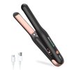 Novuspro Cordless Hair Straightener, Mini Cordless Flat Iron Straightener and Curler 2 in 1, for Fine Soft Hair/Short Hair, Anti-Scald & 3 Adjustable Temp,Travel Size Preferred Gifts